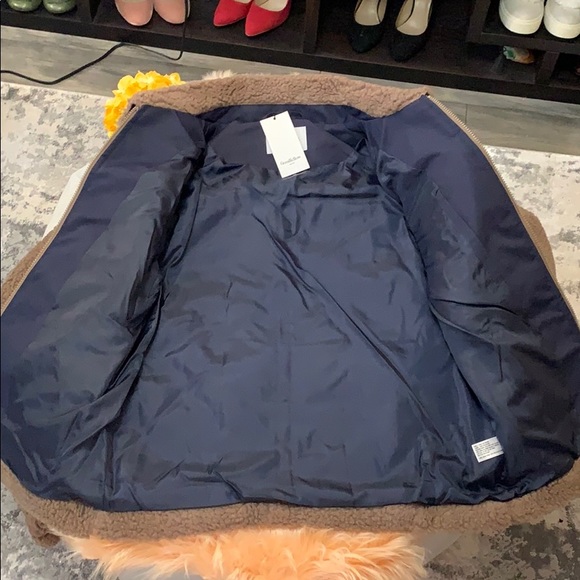 FREE SHIP & FIRM PRICE! NEW! Men’s Soft Mocha Sherpa Jacket - Picture 3 of 4